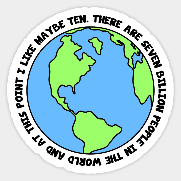 Earth Sticker by hertrashiness